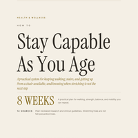 How to Stay Capable As You Age